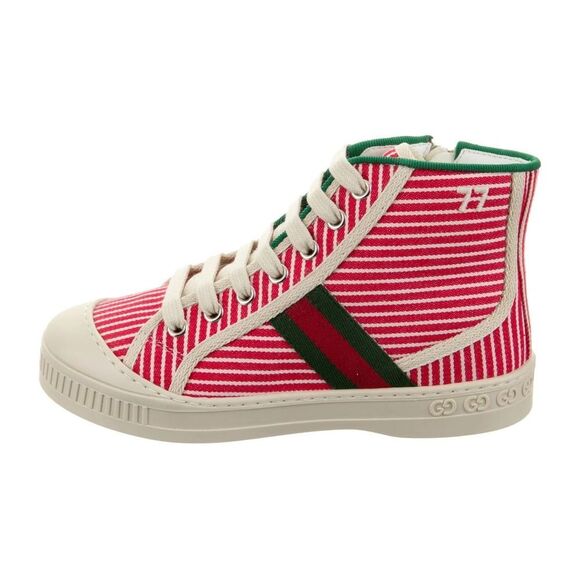 Brand new with box Gucci Kids  Striped High-Top Sneakers size 31 us size 13 - Picture 1 of 14